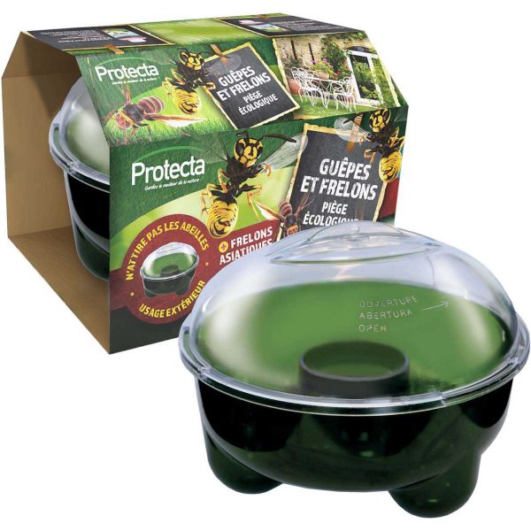 Piège à guêpes et frelons bicolore 2.4 litres avec attractif 500 ml - PROTECTA