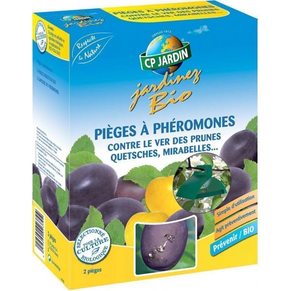 2 pièges à phéromones contre le ver des prunes