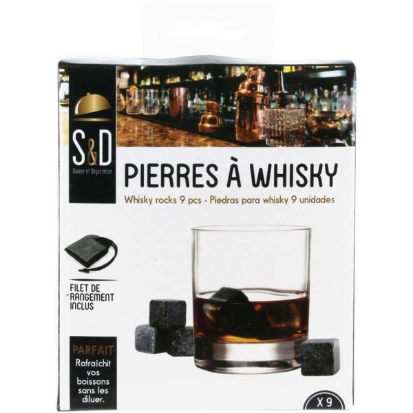 Pierres à whisky avec filet de rangement - 7,90