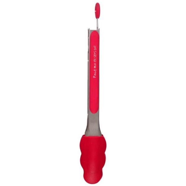 Pince de cuisine en silicone coloré
