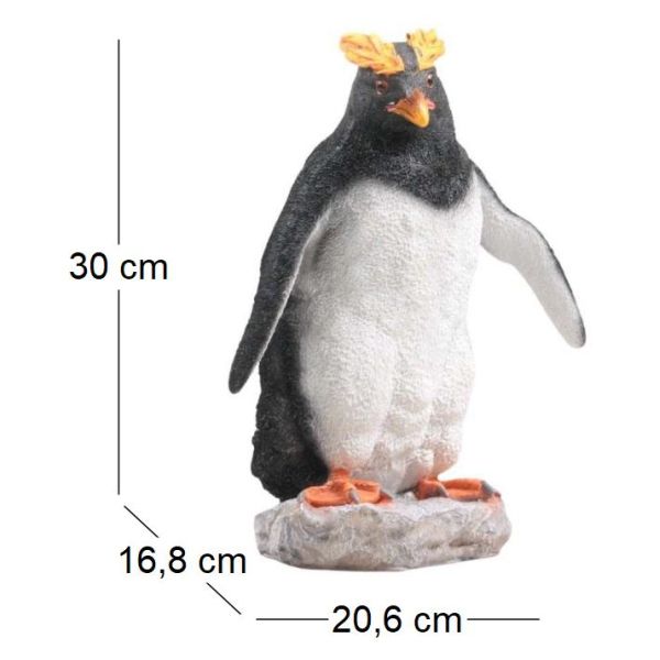 Pingouin huppé en résine - IMH-0184
