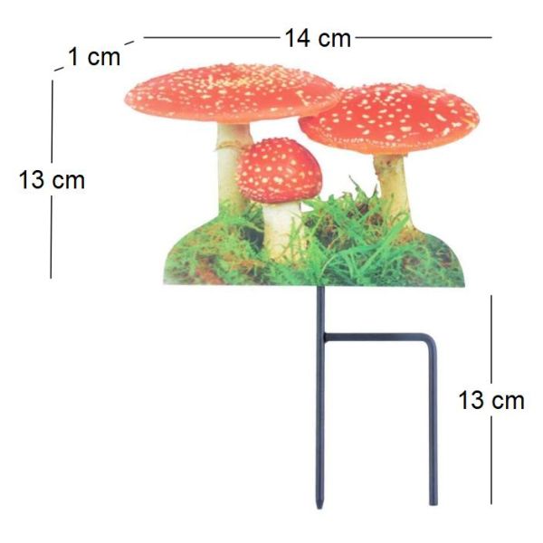 Pique de jardin motif Amanite tue-mouches - ESS-0702