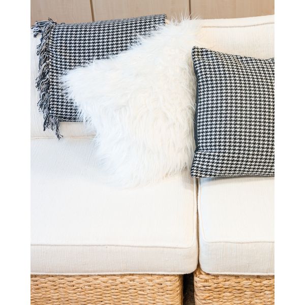Plaid Pied-de-poule en coton - 14,90