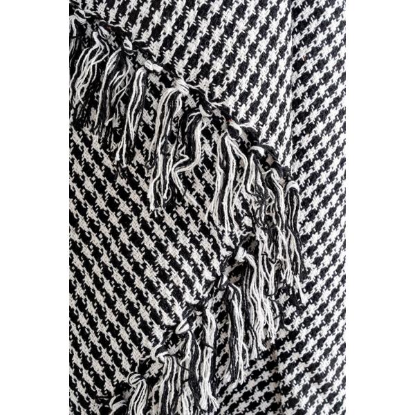 Plaid Pied-de-poule en coton - AUB-4946