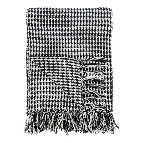Plaid Pied-de-poule en coton