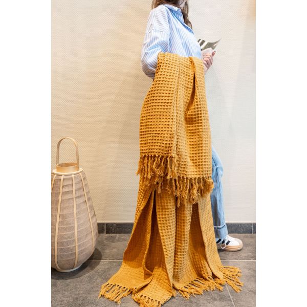 Plaid 100% coton 130 x 170 cm - AUBRY GASPARD