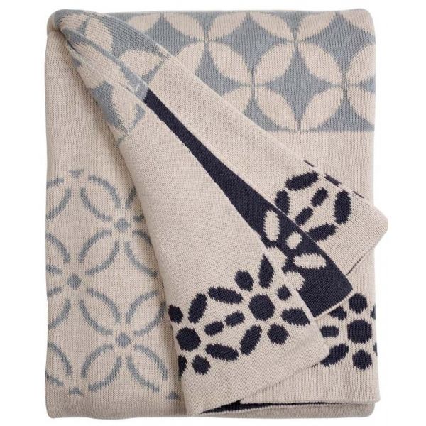 Plaid coton Riverway gris 130 x 180 cm