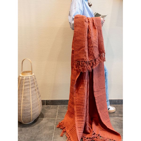 Plaid 100% coton 130 x 170 cm - AUBRY GASPARD