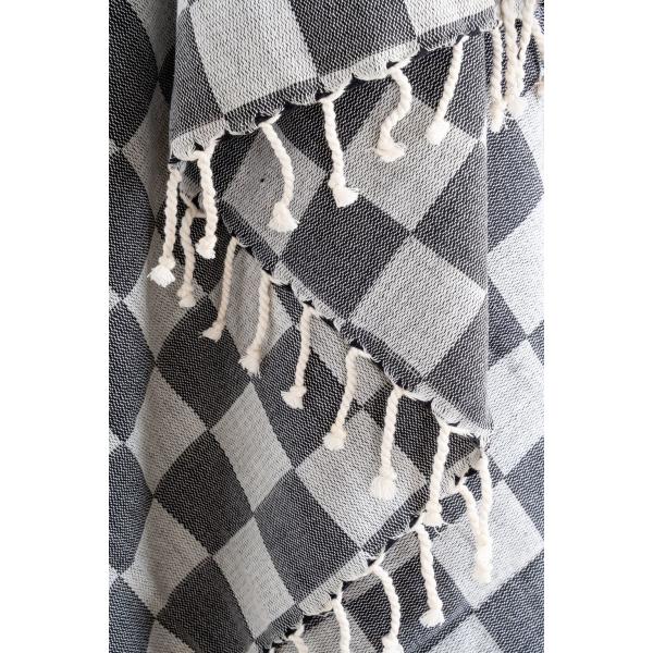Plaid en coton damier - 5