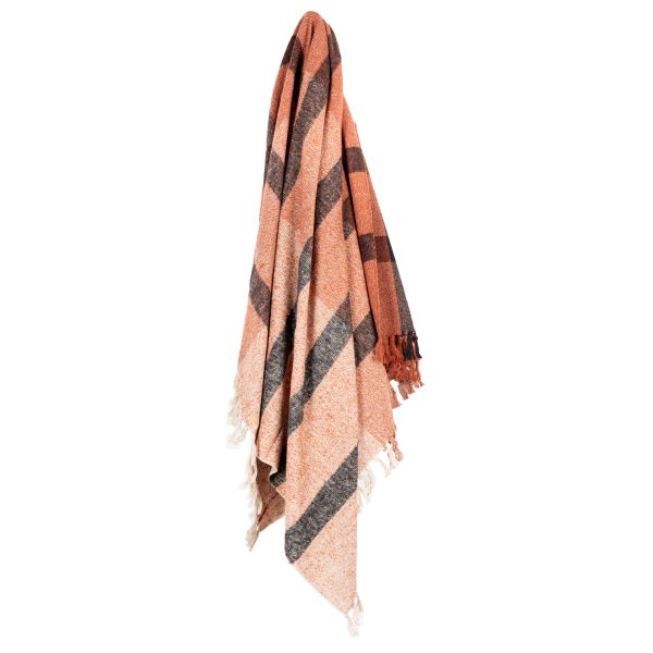 Plaid en coton recyclé brossé - 19,90