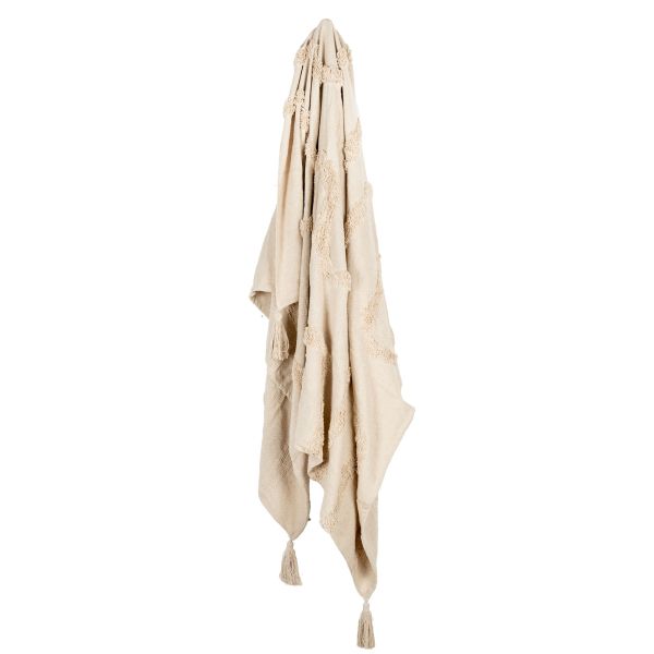 Plaid en coton tufté - 39,90