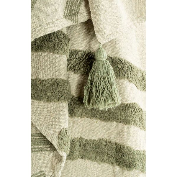 Plaid en coton tufté vert - 6