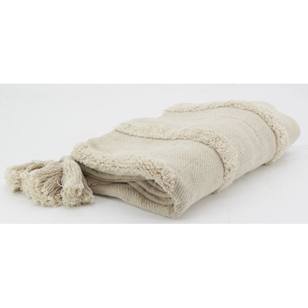Plaid en coton tufté - AUB-5153