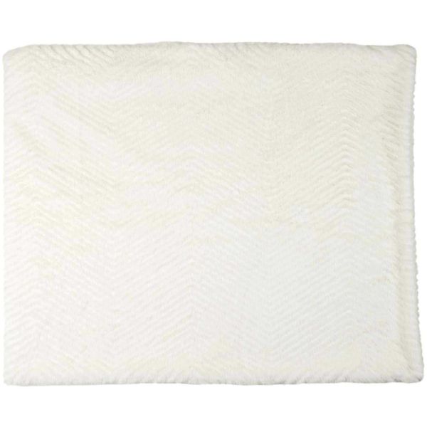 Plaid fausse fourrure en polyester Natural 120 x 150 cm - THE HOME DECO FACTORY