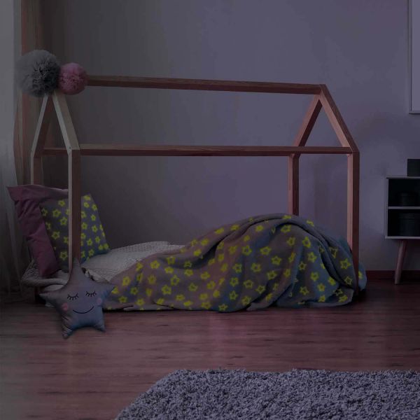 Plaid phosphorescent en polyester Etoiles 120 x 150 cm - THE HOME DECO KIDS