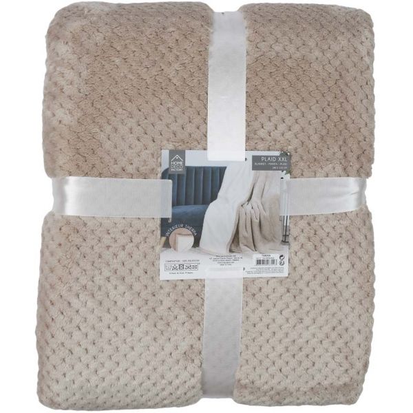 Plaid sherpa effet nid d'abeille 180x220 cm - 34,90