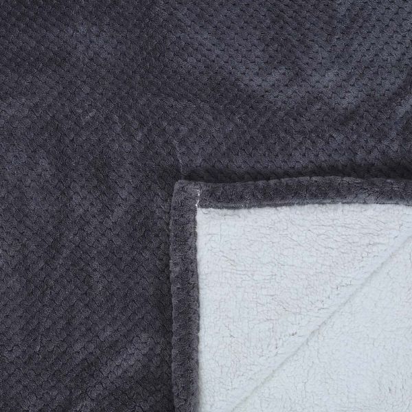 Plaid sherpa effet nid d'abeille 180x220 cm - CMP-2645