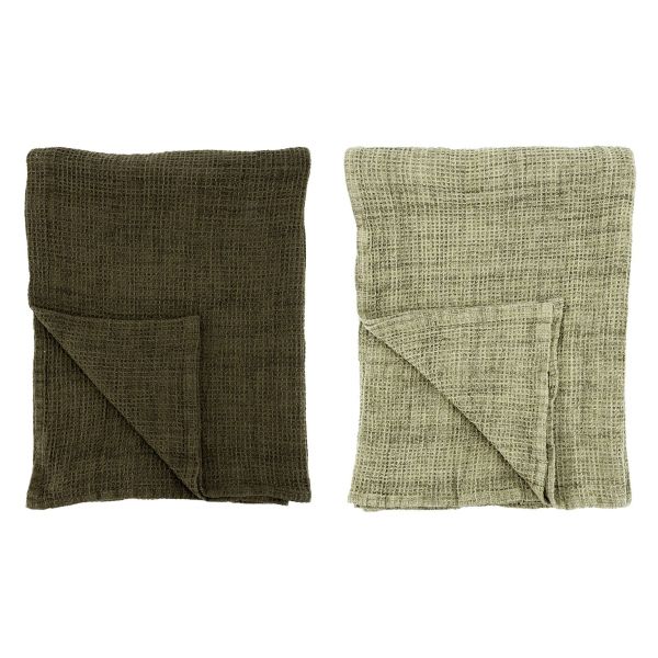 Plaids en coton gaufré