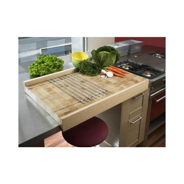 Plan de travail en bois avec grille - CHABRET