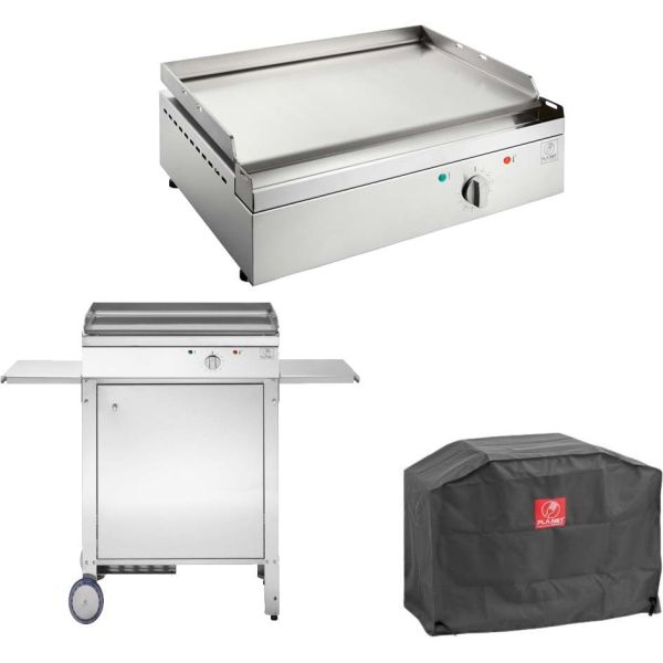 Plancha électrique en inox Chef 55 cm