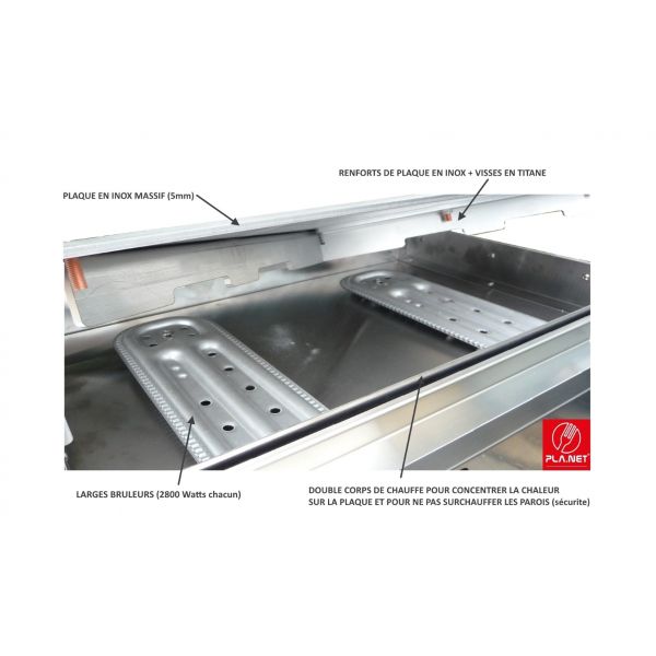 Plancha en inox Alfa 60 cm - 5