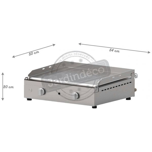 Plancha en inox lisse Chef 55 cm - PLANET