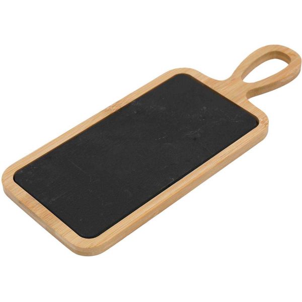 Planche apéro en bambou et ardoise 30.5 x 12 cm