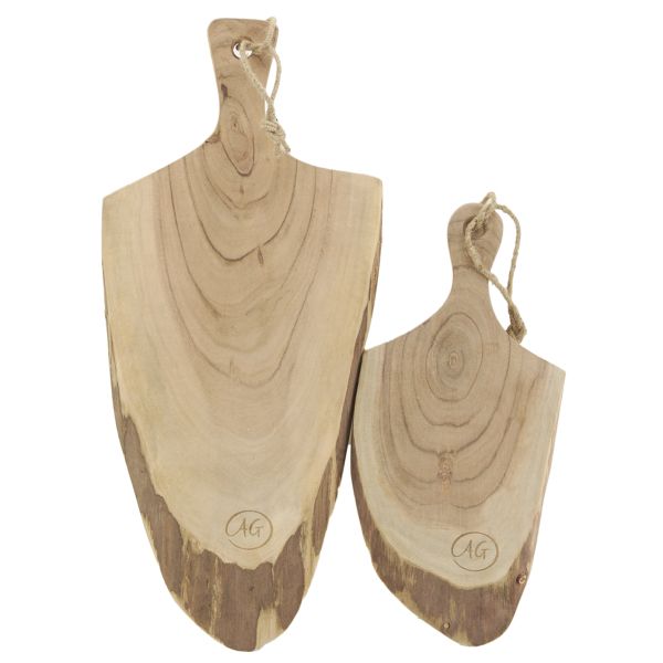 Planche à découper en acacia brut et écorce - 24,90