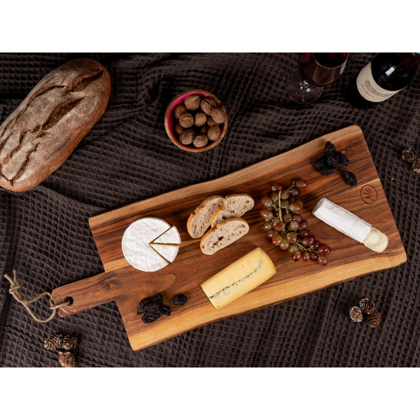 Planche à découper en acacia et jute - AUBRY GASPARD