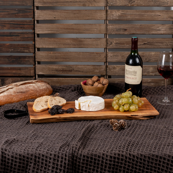 Planche à découper en acacia et poignée en métal - 6