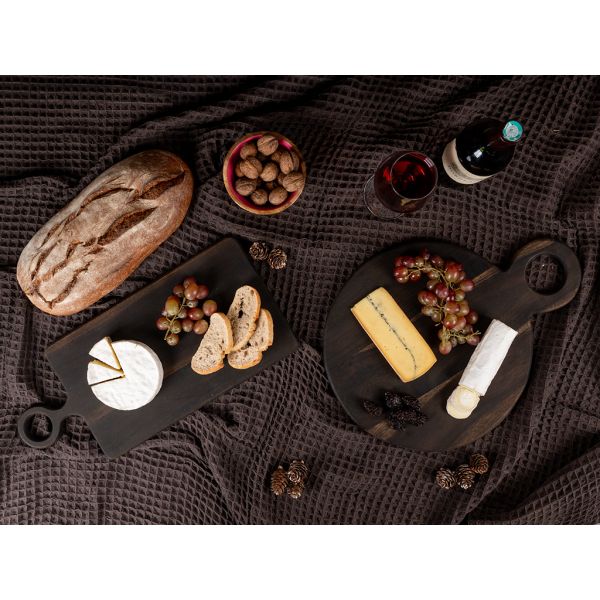 Planche à découper en bois d'acacia noir - 19,90