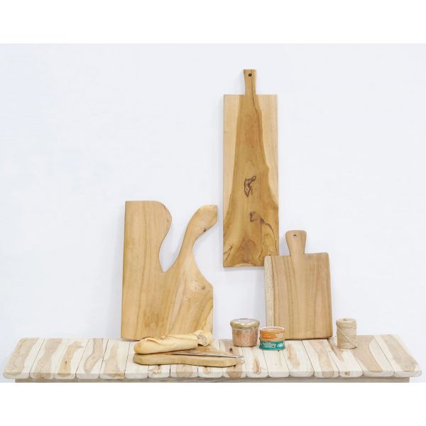 Planche à découper design en teck naturel - AUBRY GASPARD