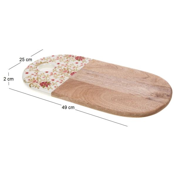 Planche à découper en manguier Alina 49 x 24.5 cm - AMA-4945