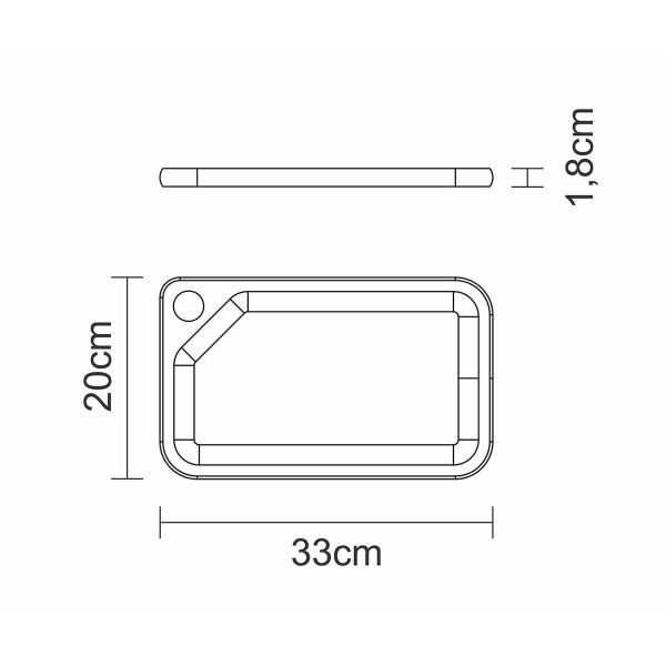 Planche à découper en teck Kitchen 33 x 20 x 1.8 cm - TRO-0106