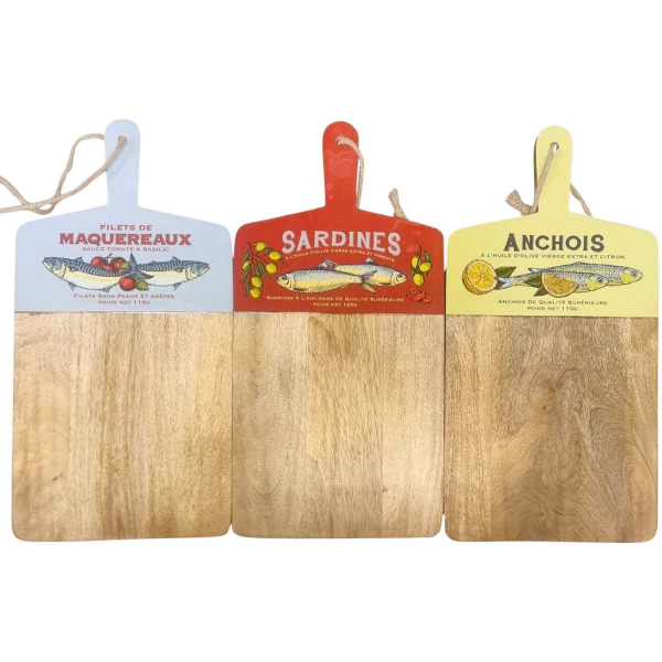 Planche en manguier et émail Poisson Vintage - SIL