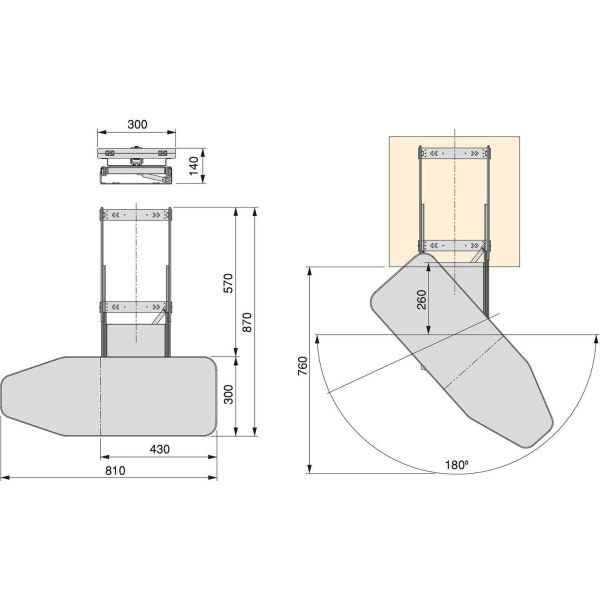 Planche à repasser pliable Iron 180° - EMU-0118