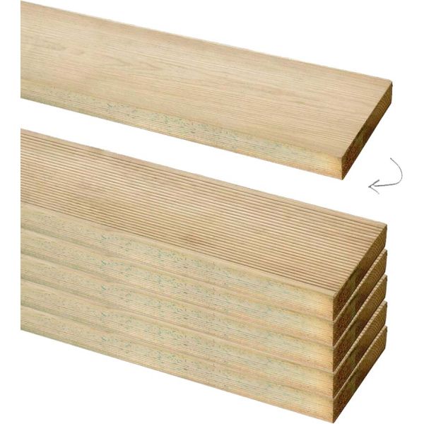 Plancher en pin 2.8 x 14.5 x 300 cm