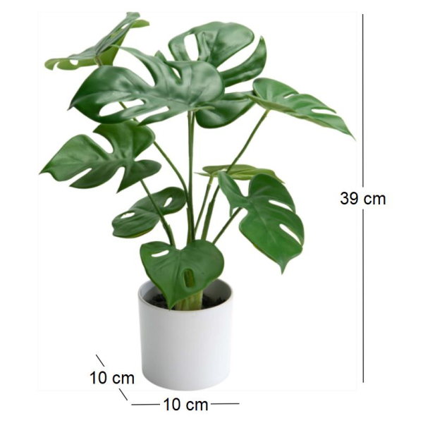 Plante artificielle en pot Monstera 39 cm - AMADEUS
