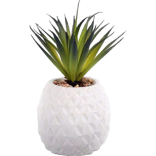 Plante succulente artificielle avec pot ananas 22 cm
