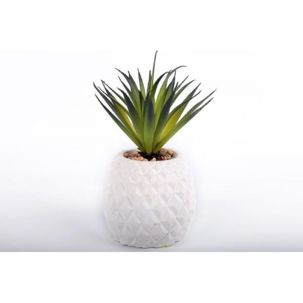 Plante succulente artificielle avec pot ananas 22 cm - SIL