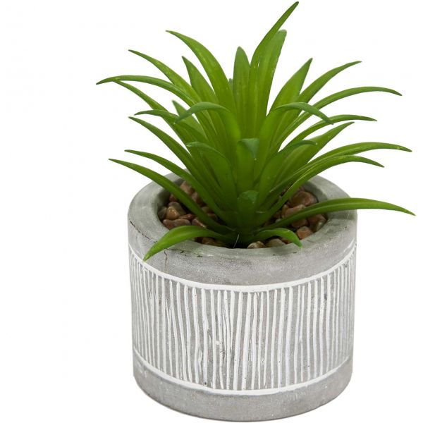 Plantes artificielles pots en ciment 5.5 x 10 cm (Lot de 4) - 5