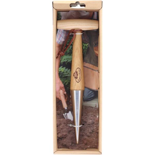 Plantoir droit en acier inoxydable et bois de frêne - 13,90