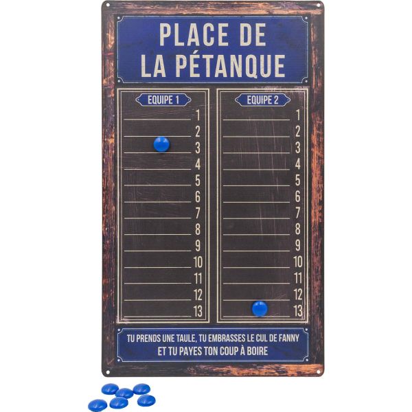 Plaque décorative Place de la Pétanque 48 x 28 cm