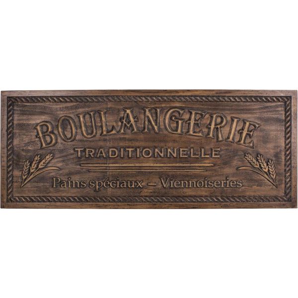 Plaque décorative en bois Boulangerie 108 x 42 cm