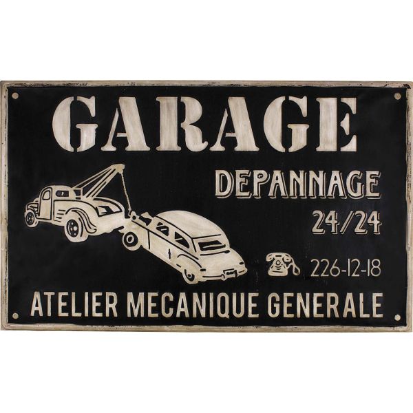 Plaque décorative en fer Commerce 122.5 x 74 cm