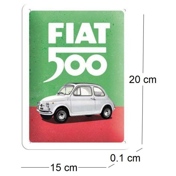 Plaque décorative en métal en relief 20 x 15 cm - Nostalgic Art