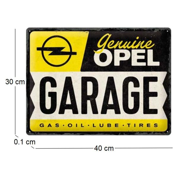 Plaque décorative en métal en relief 40 x 30 cm - Nostalgic Art