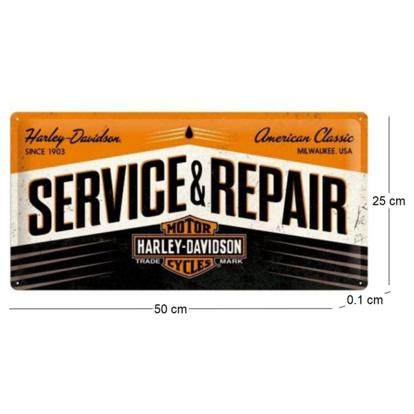 Plaque décorative en métal en relief 50 x 25 cm - Nostalgic Art