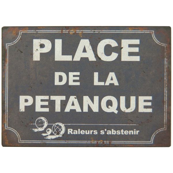 Plaque en métal humour 21 x 15 cm