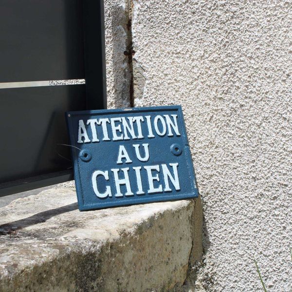 Plaque en fonte Attention au chien - 5